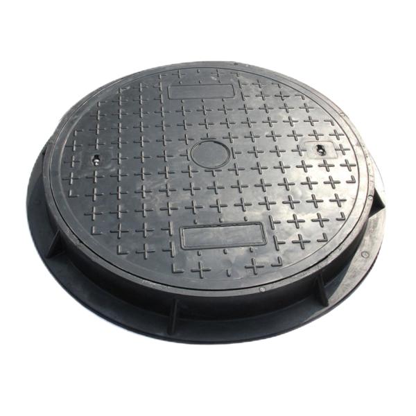High Load Capacity Up To 40 Tons Black SMC GRP Composite Manhole Cover for Industrial Applications