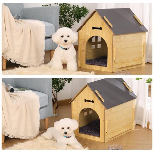 Hot Selling Indoor and Outdoor Breathable Dog Crate Wooden Pet House With Roof for Dogs