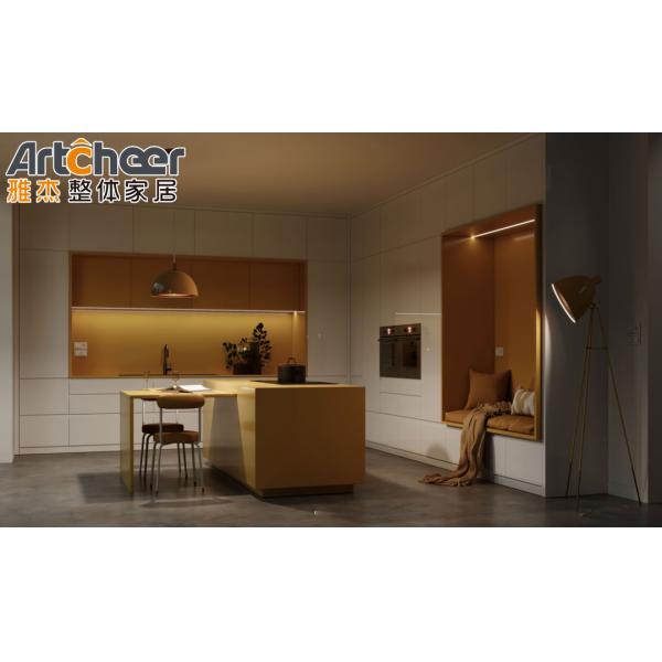 Кухонный шкаф для маленьких домов Современный дизайн Изготовлен из фанеры