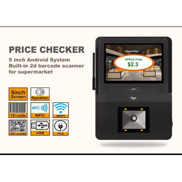 Customized Logo Supermarket Checker 5inch Android OS POE Touch Screen Self-Checking Kiosk