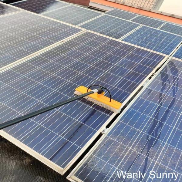 Cold Water Cleaning Solar Panel Cleaner with 10 Cm Nylon Yarns and 55 Cm Wide Flat Head