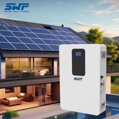 SWP51200 16s100a Wall Mounted Energy Storage Battery System long cycles high Safe easy setup current Mental Cases