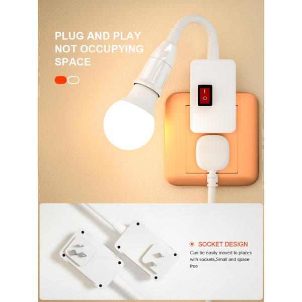 Button Switch LED Energy-saving Light Bulb Bedside Wall Lamp for Bedroom AC220V Lighting