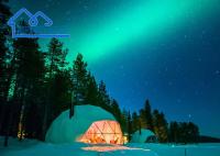 Experimente quatro estações de conforto no Hotel All Weather, Living Sunshade Dome Glamping Tent.