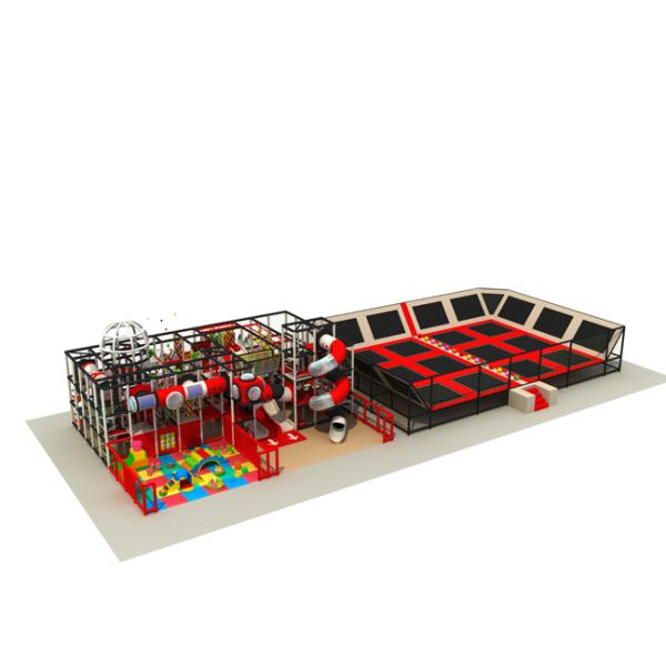 Customized Kids Indoor Playground Equipment With Building Blocks Area KP160509