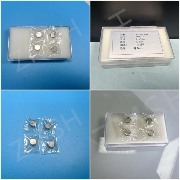 4H-SEMI SiC Substrate Cutting Disc Dia 10mm Thickness 5mm <0001> High Hardness