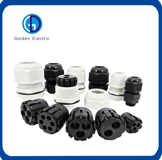 Greaseproof 3 Holes Nylon Cable Gland Thread Type With Different Sizes