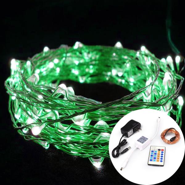 24 Key IR Remote Controlled DC Powered 10m LED String Lights For Christmas, Party, Festival Decoraction