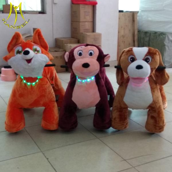 Hansel 2019 coin operated plush animal jungle rides electric scooters for birthday party