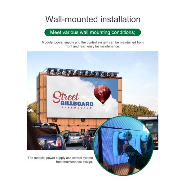 Outdoor Commercial Advertising Wall Mounted LED Sign Display P4 P5 P6 High Brightness Full Color Video Wall LED Screen