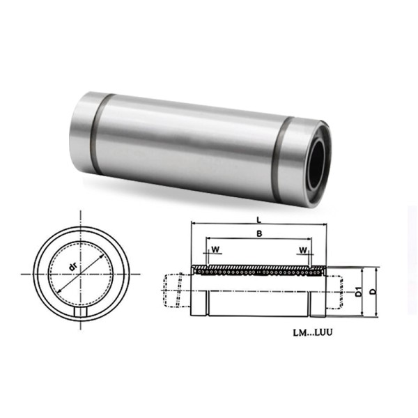 Brand New Linear Bearing LM5LUU 5*10*29mm Food Processing Stainless Linear Bearing
