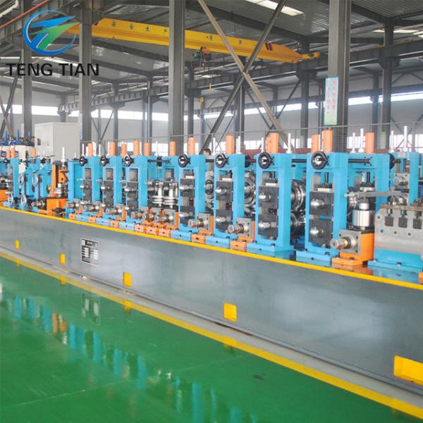 High Frequency Welded Pipe Mill 32mm-76mm PLC Control 100m/min