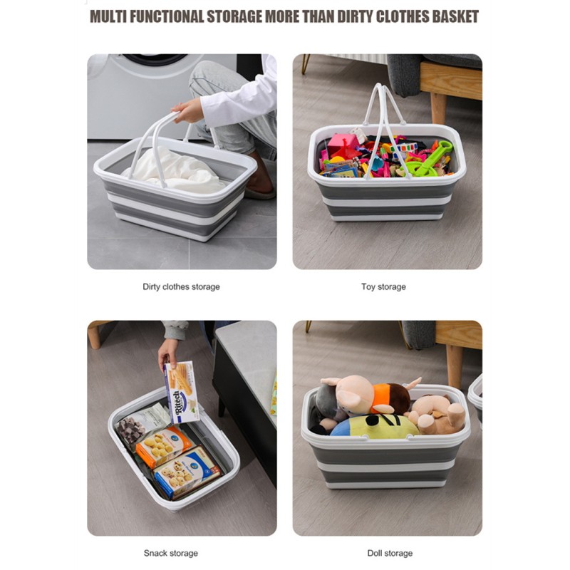 Factory Wholesale High Quality Portable Large Capacity Save Space Foldable Household Storage Bucket for Family Clothing Storage