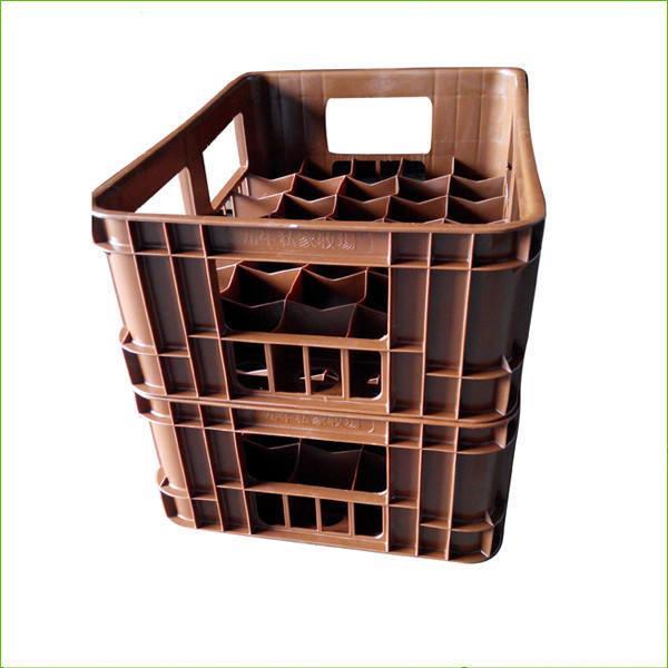 24 Bottle, Customized Mesh Plastic Package Crate Glass Wine Juice Bottle Crate With Gard Storage Transport Boxes 24 Glass Beer Crate