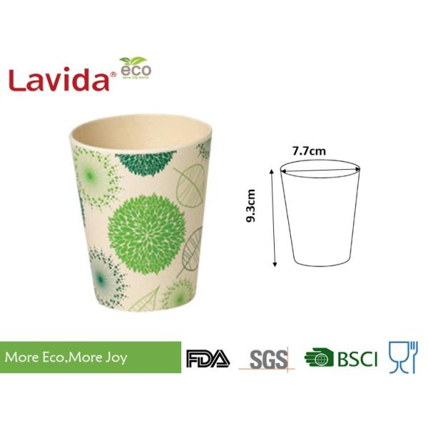 Small 10oz 285ml Round Bamboo Fiber Cup , Bamboo Fibre Coffee Cup For Home / School