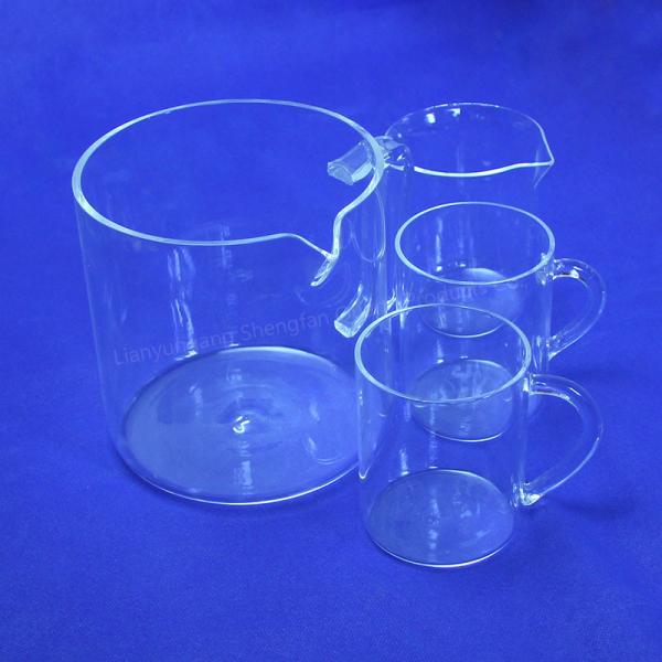 Factory Customized  Quartz Glass Low Form Griffin Beakers