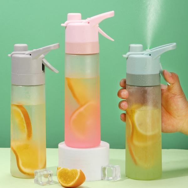 Double Wall PC Plastic Sports Outdoor Spray Water Bottle for Keeping Cold Drinking Water
