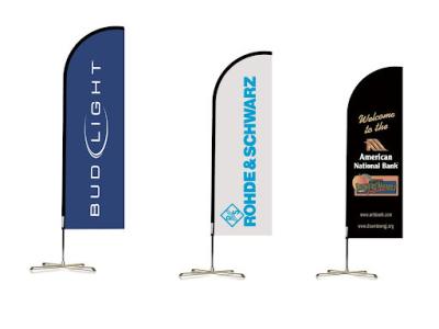 Custom Auction Racing Advertising Banner Decorative Feather Food Teardrop Beach Flag