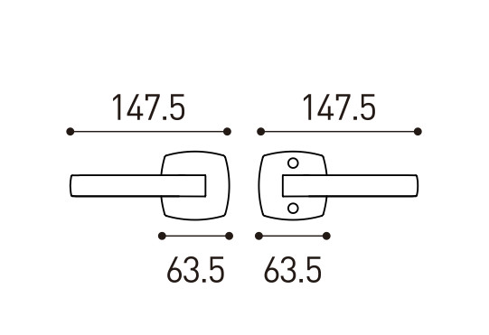 Amertop Brass Door Handle Lever with Modern Design for Home Bedroom or Bathroom Privacy