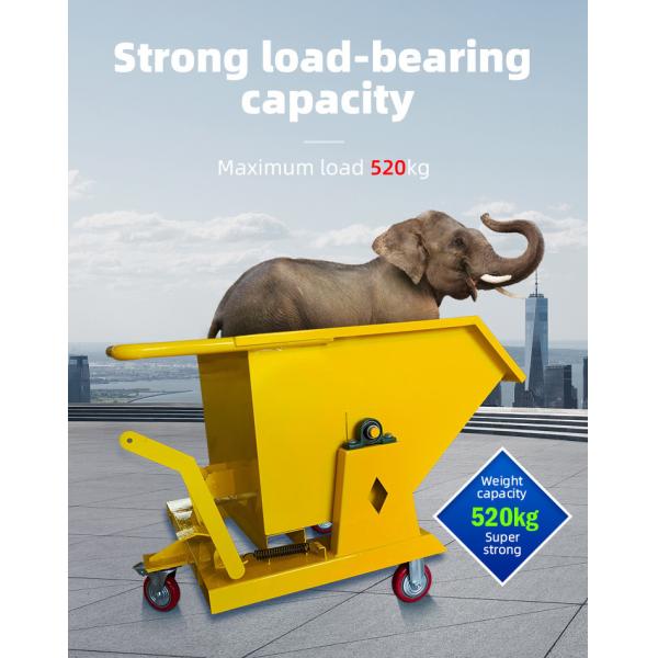 Waste Treatment Self Dumping Hopper Heavy Duty Metal Forklift Dumping Bin