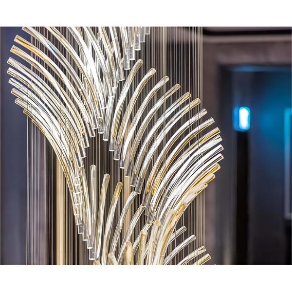 OEM ODM Европейский дизайнерский стиль освещение длинное стекло подвесный свет 3000K