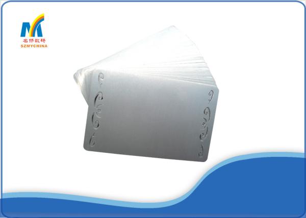 Sublimation Metal Business Cards Blank With Sliver Butterfly Design