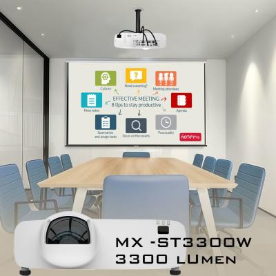 Proyector láser de alcance corto de 3300 lúmenes con resolución WXGA para proyección en salas de reuniones