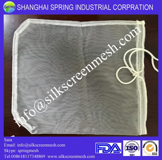 Drawstring nylon filter tea bag/tea bag nylon mesh/food grade nylon mesh nut mill/filter fabric