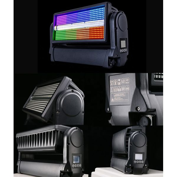 Nebula Strobe LED 1000w Wash Light RGBW Lighting Outdoor DJ Strobe Moving Head Stage Lights