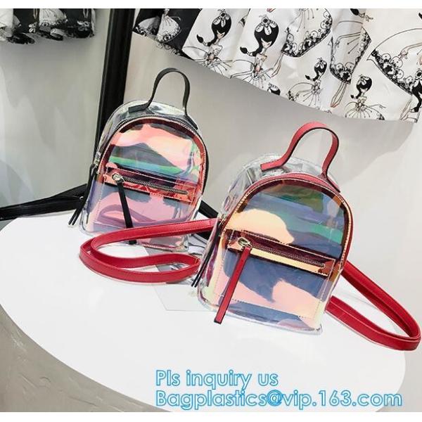 Promotion school waterproof pvc clear backpack for kids, transparent clear pvc backpack, Shoulder Straps Backpack PVC To