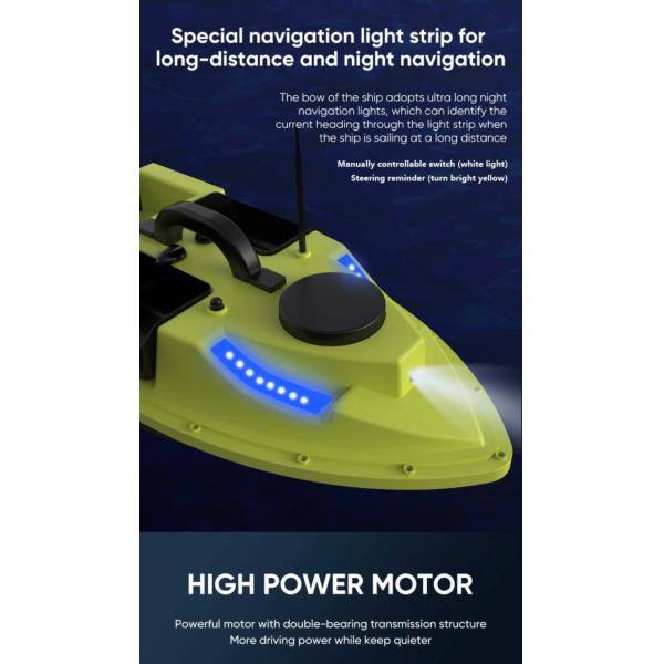 600M Remote Control Fish Bait Boat ABS Plastic Carp Fishing Bait Boats Intelligent