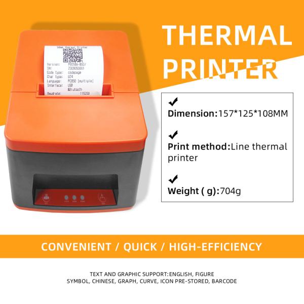 Desktop 58mm Thermal Receipt Printer with Bluetooth Connectivity and Performance