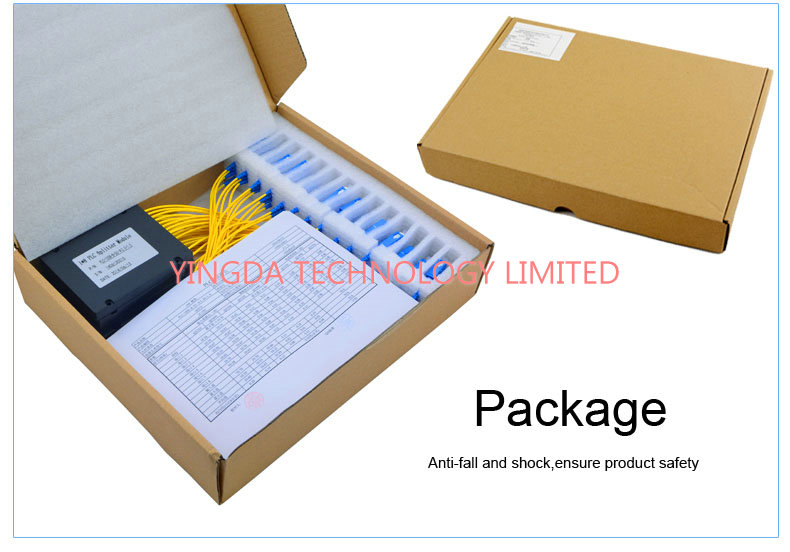 GPON Single Mode Fiber Optic PLC Splitter 1x 8, PLC Splitter Module SC 1.5M Модуль разделения PLC на оптические волокна