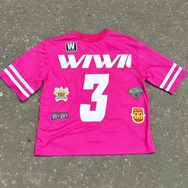 Jersey personnalisé Retro Gym Polyester Sports Tee Coupe Sublimation Basketball Soccer Boxy Clubs de football Mesh Jersey T-shirt Hommes