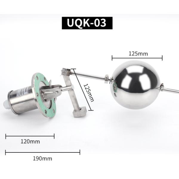 UQK Stainless Steel Ball Float Level Switch 24V DC High Temperature Float Switch