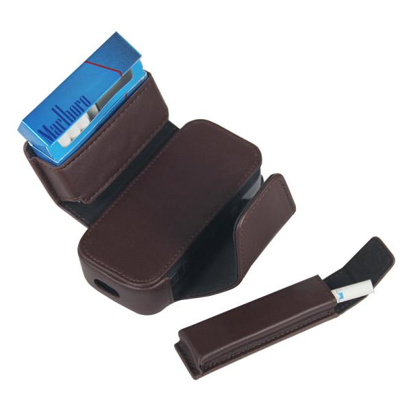 Tobacco ICOs carrying Genuine leather case pouch for IOQS Marlboro used cigarette butts