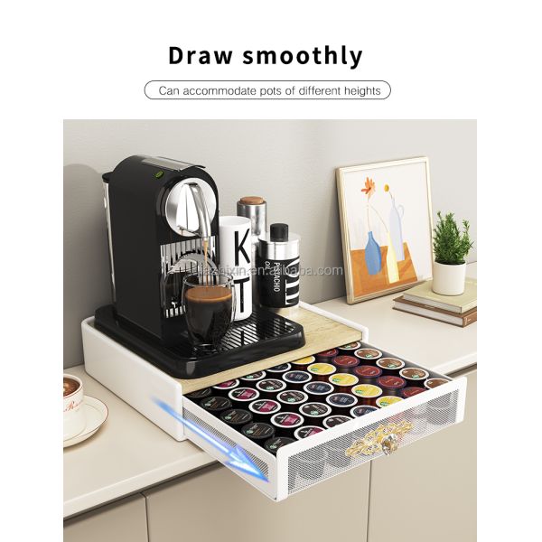 NEW 24 Dolce Gusto Iron Basket Metal Storage Box Rack of Coff Machine Stand Pod Coffee Capsules Storage Bucket Cabinets Drawer