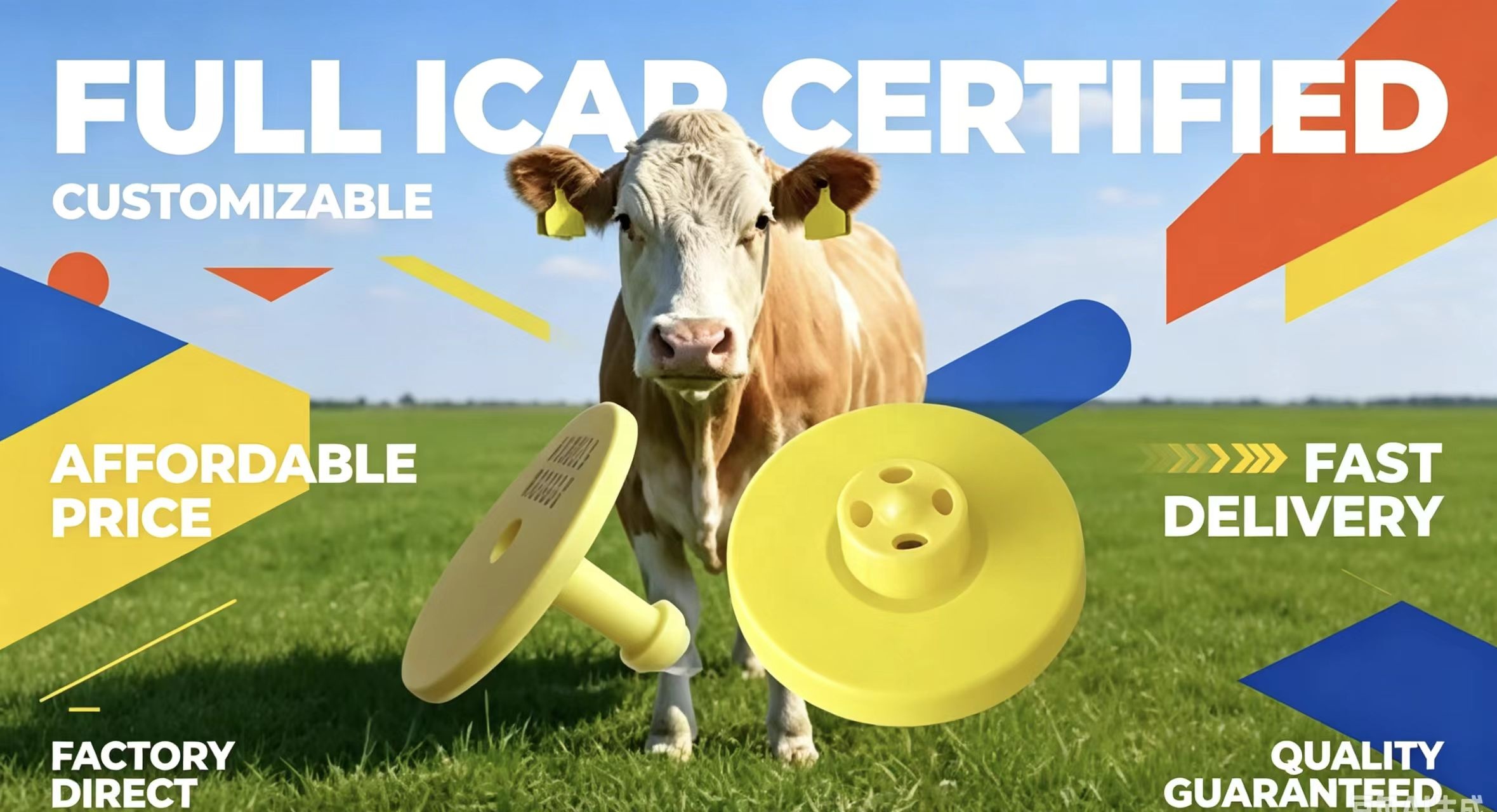 14.5mm Size TPU Custom Livestock Ear Tags 134.2KHz Frequency