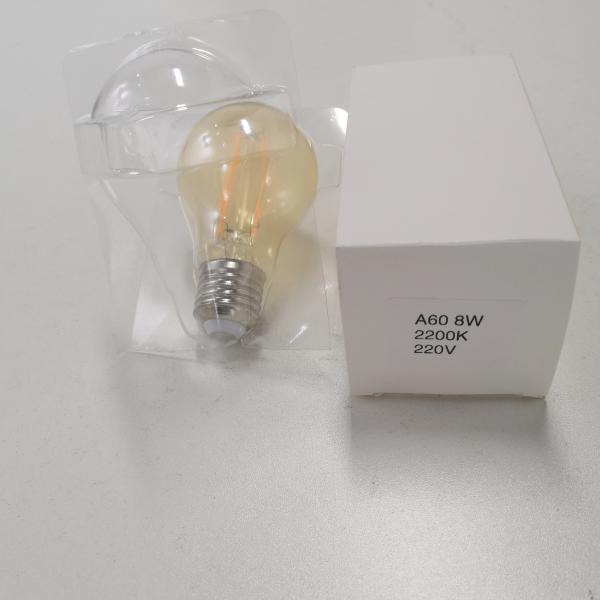 220-240V E27 LED Bulb Light Clear Glass A60 Warm White LED Filament Light Bulb for Indoor