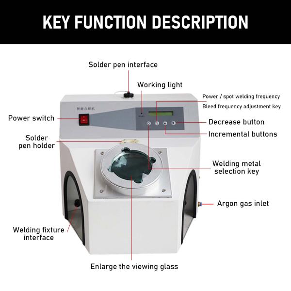 150A Spot Welder For Jewelry Anti Glare Intelligent Dental Orthodontic