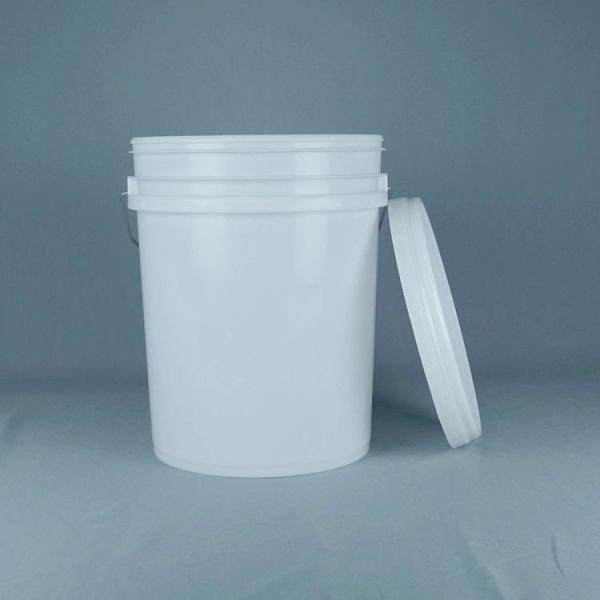 Bpa Free White 5 Gallon Plastic Buckets With Lid For Chemical Powder