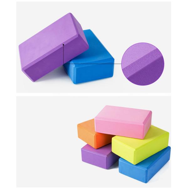 EVA Yoga Exercise Blocks Brick Sports Exercise Gym Foam Workout Stretching Aid Body Shaping