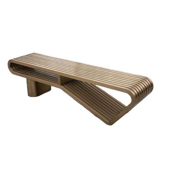 Rustproof Decoration Outdoor Metal Bench With Flower Planter
