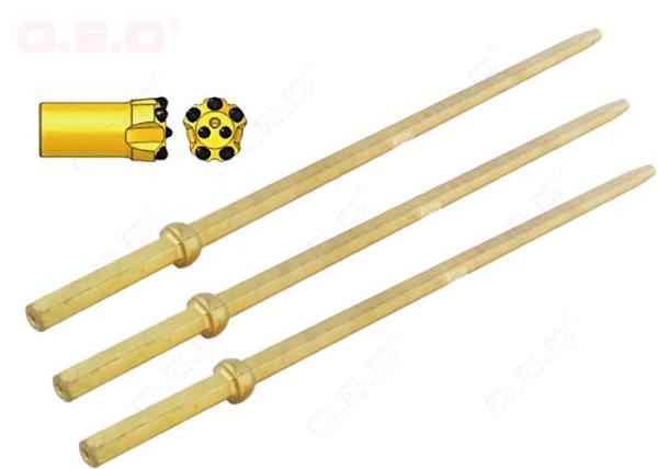 Granite Tools Tapered Drill Rod 7 Degree 12 Degree 1000mm Hex22 Long Lifespan