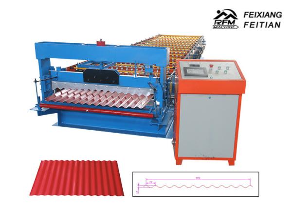 FX850 Color Steel Trapezoidal Corrugated Sheet Roll Forming Machine 380V 50HZ 3P