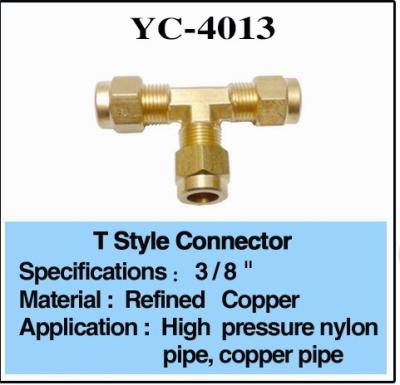 Encaixes da característica da água da névoa 1/4 conector de bronze de T