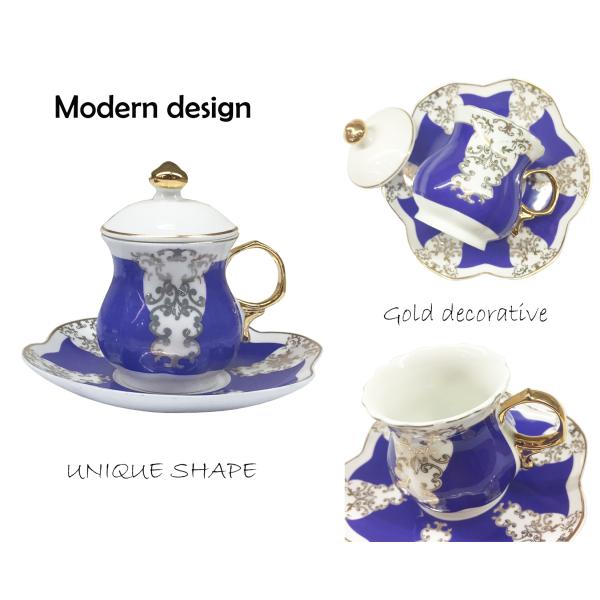 Arabic Turkish Fashion Coffee Cups Saucer Sets Porcelain Coffee Set