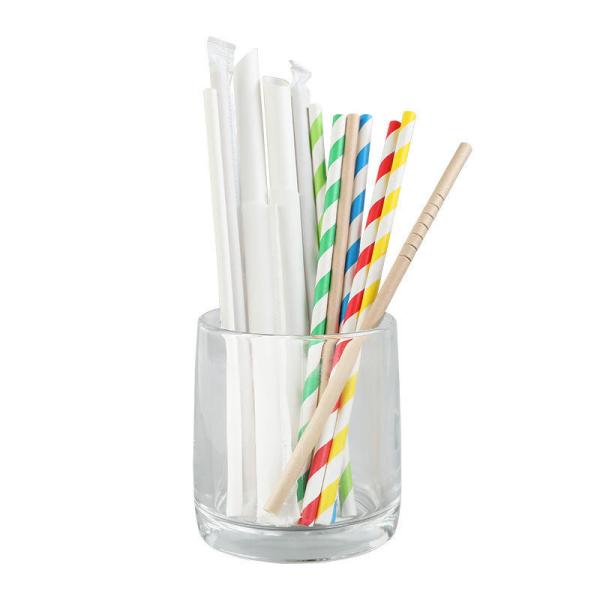 OEM Recycled Paper Straws Biodegradable Individually Wrapped Paper Straws For Drinking