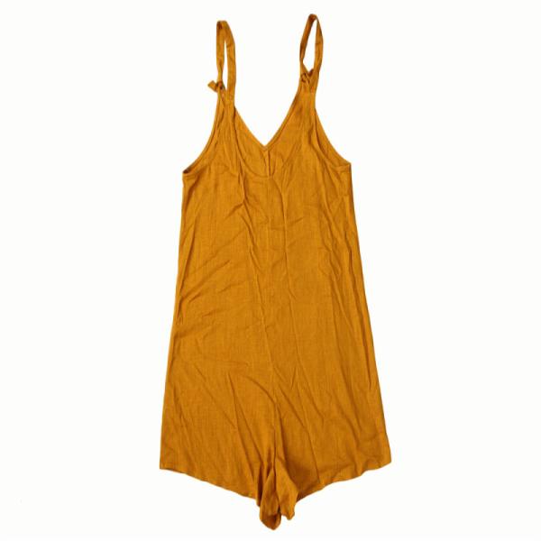 Floral Printed Summer Rompers For Women 80% Nylon 20% Linen