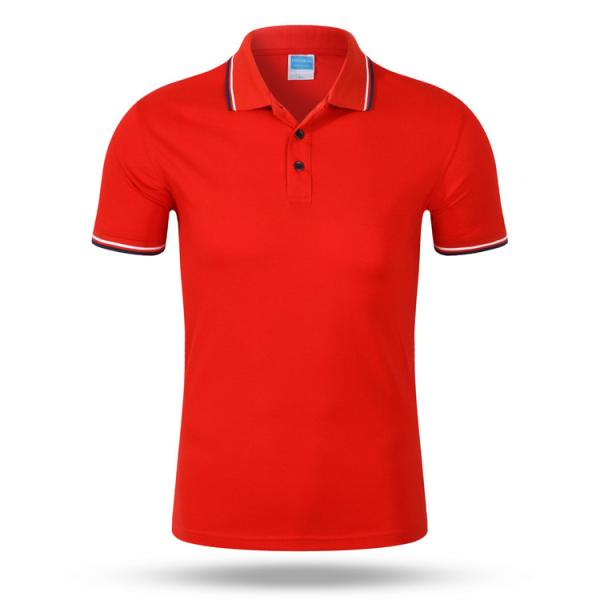 100% Cotton Fabric Anti Shrink Polo T Shirt With Custom Logo